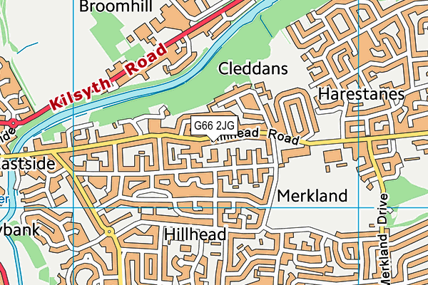 G66 2JG map - OS VectorMap District (Ordnance Survey)