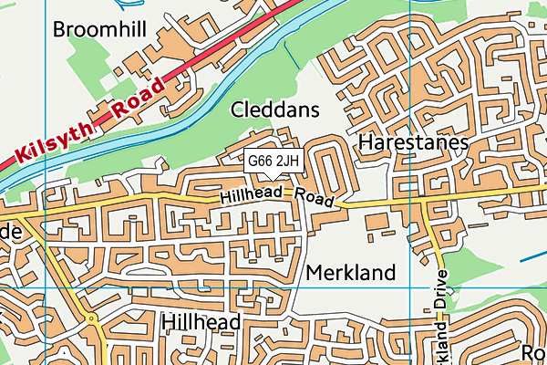 G66 2JH map - OS VectorMap District (Ordnance Survey)