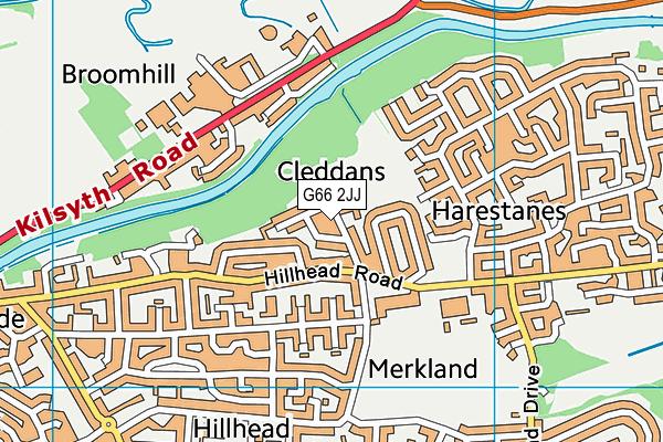 G66 2JJ map - OS VectorMap District (Ordnance Survey)