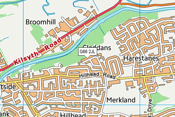 G66 2JL map - OS VectorMap District (Ordnance Survey)