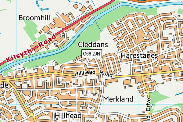 G66 2JN map - OS VectorMap District (Ordnance Survey)