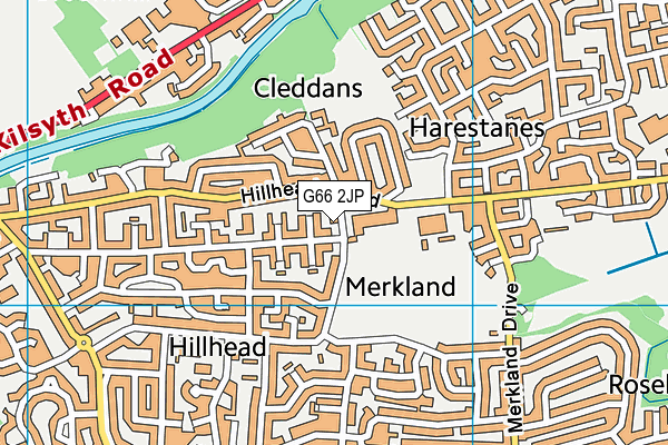 G66 2JP map - OS VectorMap District (Ordnance Survey)