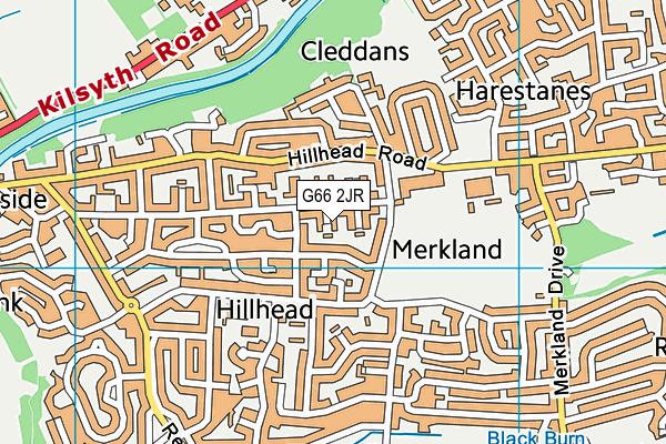 G66 2JR map - OS VectorMap District (Ordnance Survey)