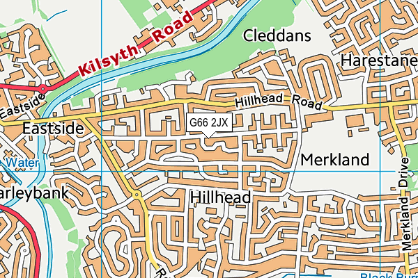 G66 2JX map - OS VectorMap District (Ordnance Survey)