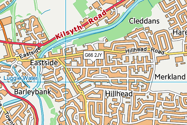 G66 2JY map - OS VectorMap District (Ordnance Survey)