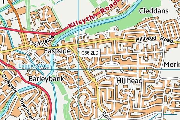 G66 2LD map - OS VectorMap District (Ordnance Survey)