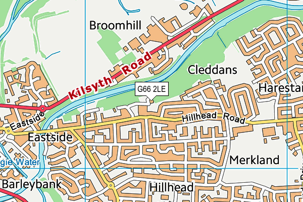 G66 2LE map - OS VectorMap District (Ordnance Survey)