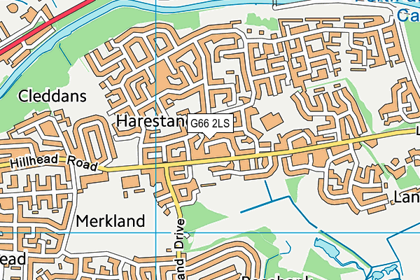 G66 2LS map - OS VectorMap District (Ordnance Survey)