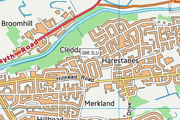 G66 2LU map - OS VectorMap District (Ordnance Survey)