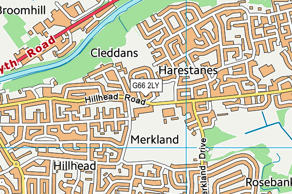 G66 2LY map - OS VectorMap District (Ordnance Survey)