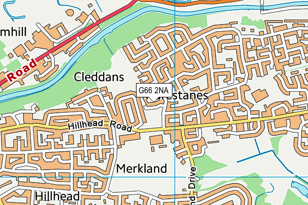 G66 2NA map - OS VectorMap District (Ordnance Survey)