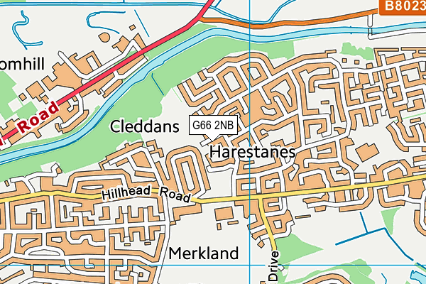 G66 2NB map - OS VectorMap District (Ordnance Survey)