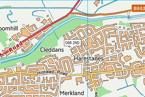 G66 2ND map - OS VectorMap District (Ordnance Survey)