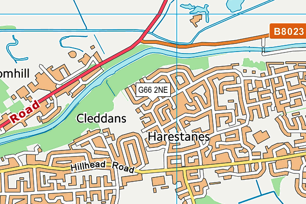 G66 2NE map - OS VectorMap District (Ordnance Survey)