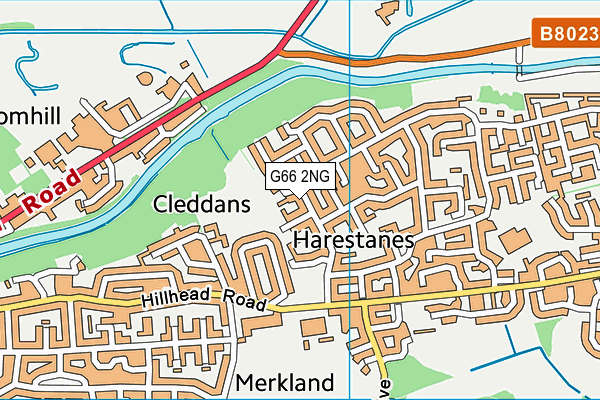 G66 2NG map - OS VectorMap District (Ordnance Survey)