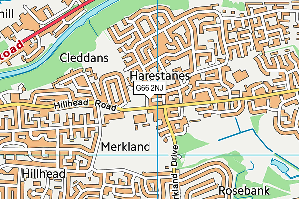 G66 2NJ map - OS VectorMap District (Ordnance Survey)