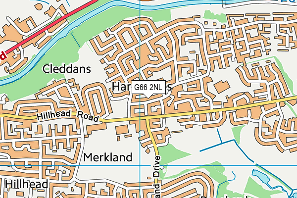 G66 2NL map - OS VectorMap District (Ordnance Survey)
