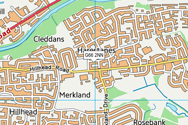 G66 2NN map - OS VectorMap District (Ordnance Survey)
