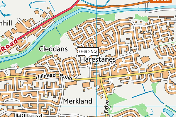 G66 2NQ map - OS VectorMap District (Ordnance Survey)