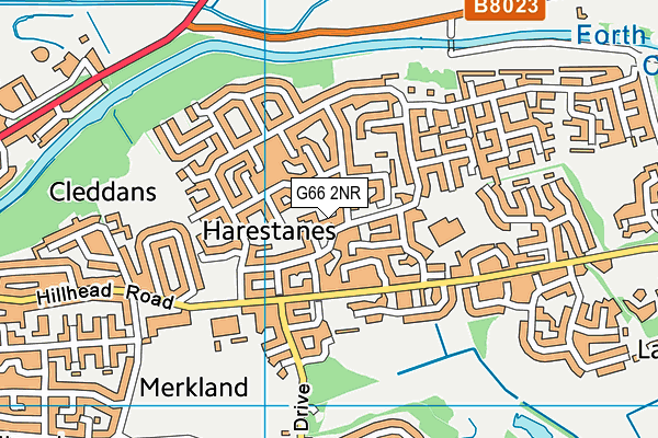 G66 2NR map - OS VectorMap District (Ordnance Survey)