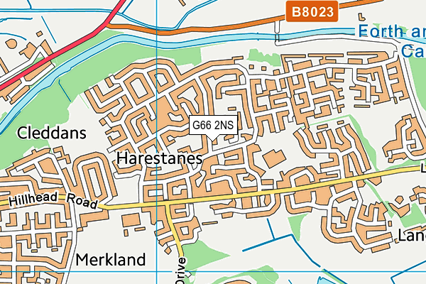 G66 2NS map - OS VectorMap District (Ordnance Survey)