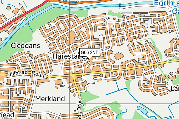 G66 2NT map - OS VectorMap District (Ordnance Survey)