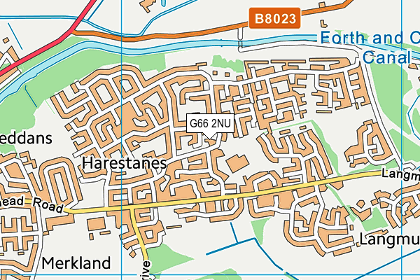 G66 2NU map - OS VectorMap District (Ordnance Survey)