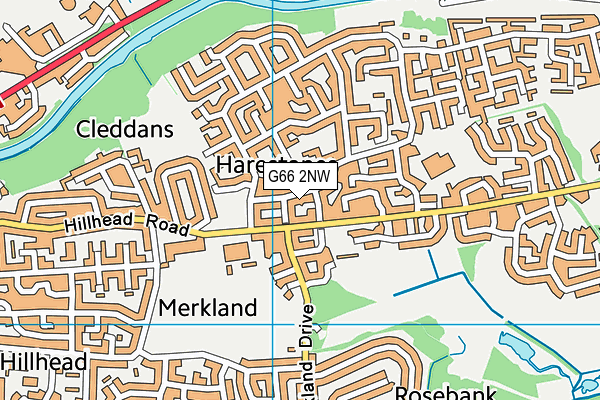 G66 2NW map - OS VectorMap District (Ordnance Survey)