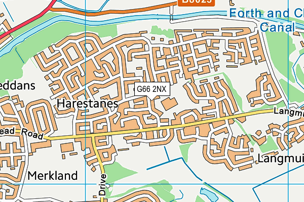 G66 2NX map - OS VectorMap District (Ordnance Survey)