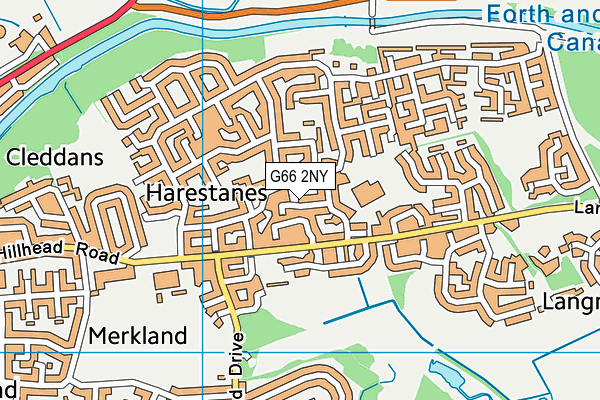 G66 2NY map - OS VectorMap District (Ordnance Survey)