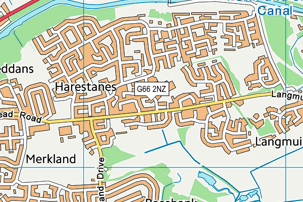 G66 2NZ map - OS VectorMap District (Ordnance Survey)