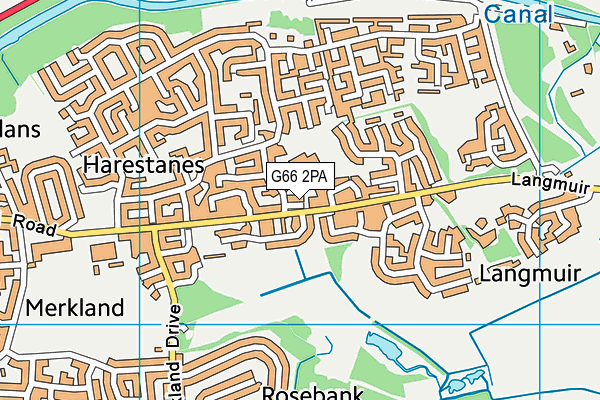 G66 2PA map - OS VectorMap District (Ordnance Survey)