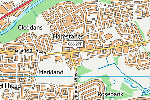 G66 2PF map - OS VectorMap District (Ordnance Survey)