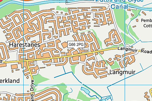 G66 2PG map - OS VectorMap District (Ordnance Survey)