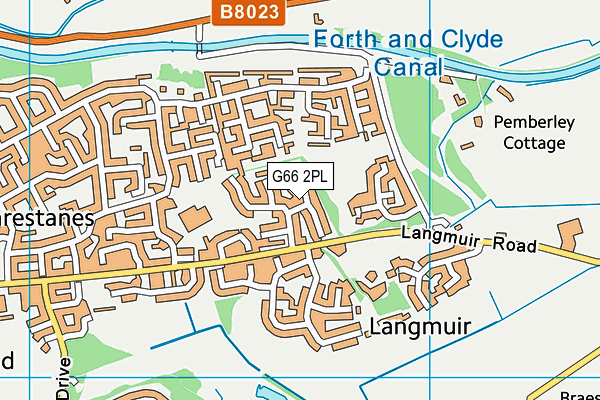 G66 2PL map - OS VectorMap District (Ordnance Survey)