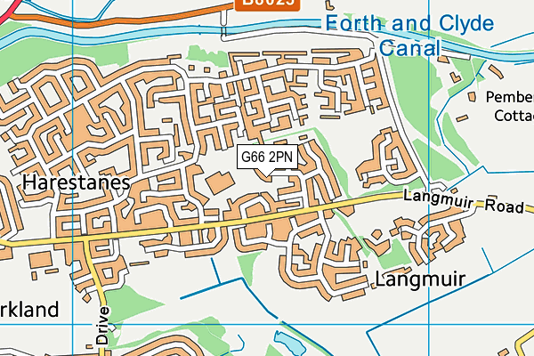 G66 2PN map - OS VectorMap District (Ordnance Survey)