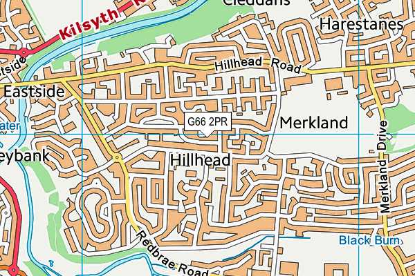 G66 2PR map - OS VectorMap District (Ordnance Survey)