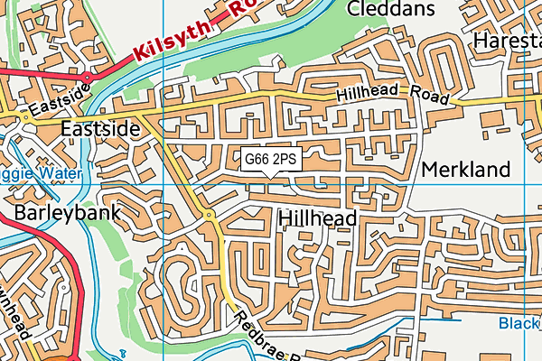 G66 2PS map - OS VectorMap District (Ordnance Survey)