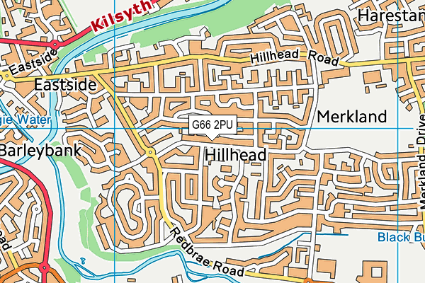 G66 2PU map - OS VectorMap District (Ordnance Survey)