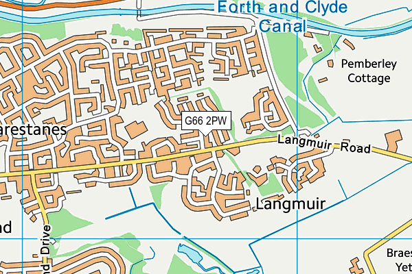 G66 2PW map - OS VectorMap District (Ordnance Survey)