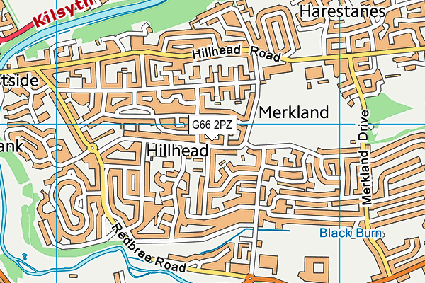 G66 2PZ map - OS VectorMap District (Ordnance Survey)