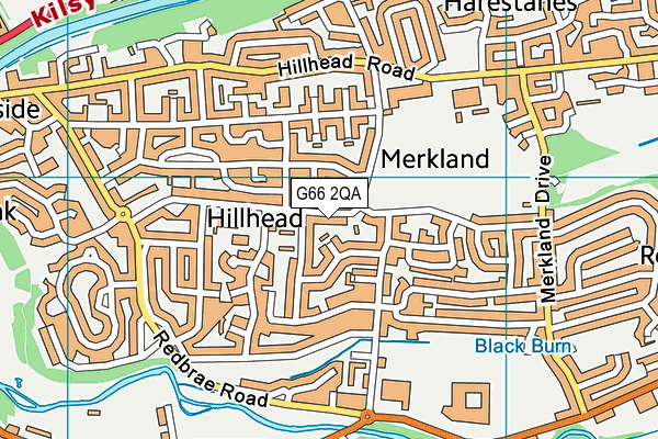 G66 2QA map - OS VectorMap District (Ordnance Survey)