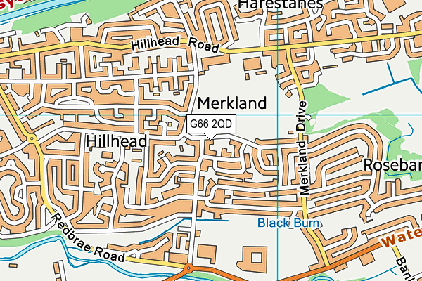 G66 2QD map - OS VectorMap District (Ordnance Survey)