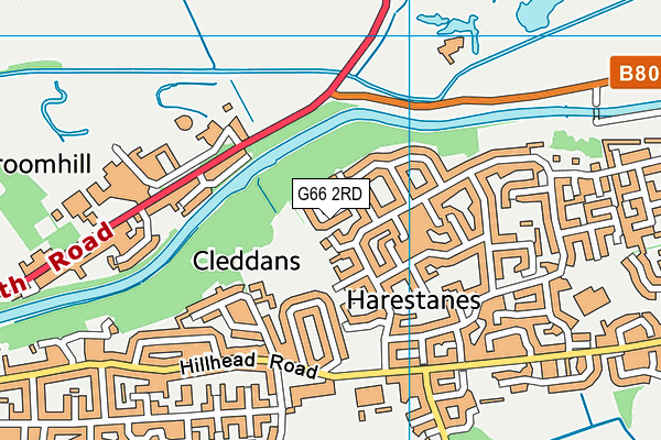 G66 2RD map - OS VectorMap District (Ordnance Survey)