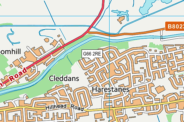 G66 2RE map - OS VectorMap District (Ordnance Survey)