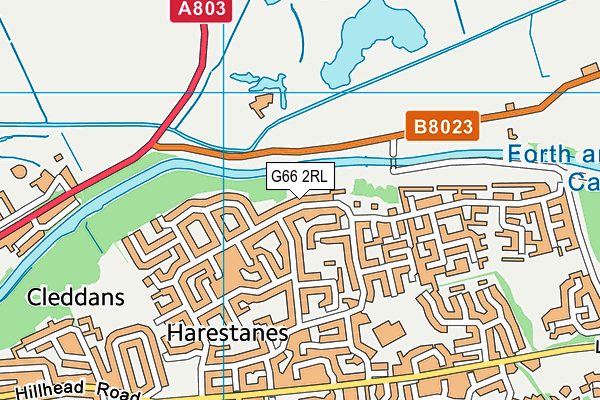 G66 2RL map - OS VectorMap District (Ordnance Survey)