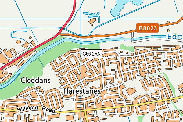 G66 2RN map - OS VectorMap District (Ordnance Survey)