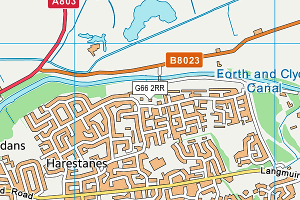 G66 2RR map - OS VectorMap District (Ordnance Survey)