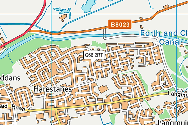 G66 2RT map - OS VectorMap District (Ordnance Survey)