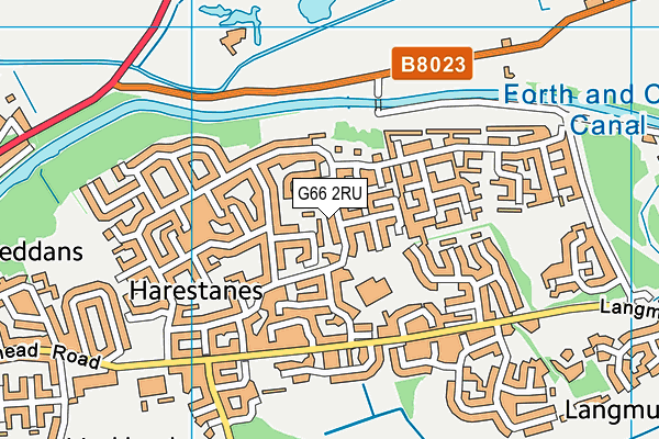 G66 2RU map - OS VectorMap District (Ordnance Survey)